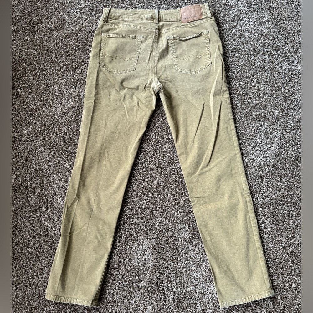 American Eagle Outfitter Flex Slim Straight Khaki Pants Men size 33 x 32 - Picture 3 of 8
